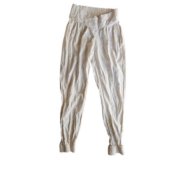 Ban Jara Women Linen Harem Style Creme Pants Size XS - Picture 1 of 9